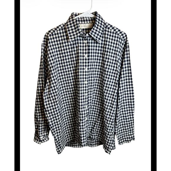 Olympia Etal Tops - NWT Olympia Etal Iris Gingham Button Down Size Small